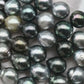 9-10mm Multicolor Near Round Tahitian Pearl Bead with High Luster, In Full Strand with Minor Blemishes for Making, SKU # 2396TH