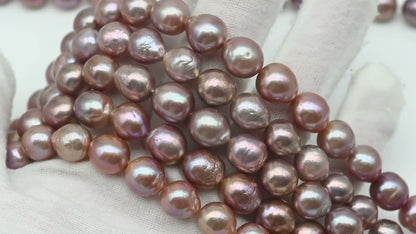 9-11mm Edison Pearl in Full Strand, Freshwater Pearl in Natural Colors with High Luster, Pre-Strung for Jewelry Making, SKU # 3111EP