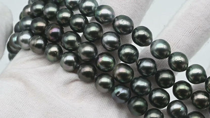 8-9mm Tahitian Pearl in Full Strand with All Natural Color with High Luster for Jewelry Making, SKU# 2249TH