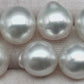 13-14mm White South Sea Pearl Drops in High Luster and Natural White Color with Minor Blemishes, Undrilled Loose Single Piece, SKU # 1751SS