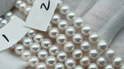 AAA 5-5.5mm White Freshwater Pearl Bead in Near Round with Blemishes for Jewelry Making, SKU # 1964FW