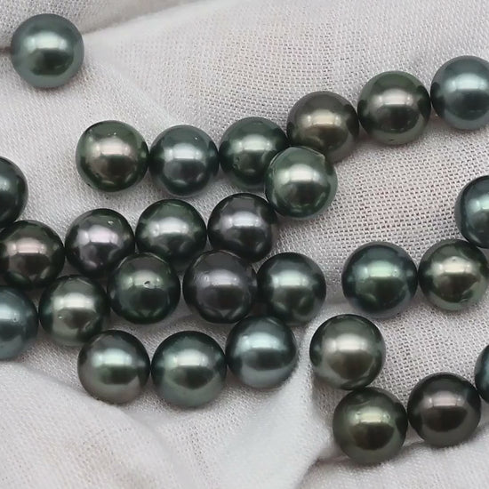 8-11mm loose round Tahitian pearl video 