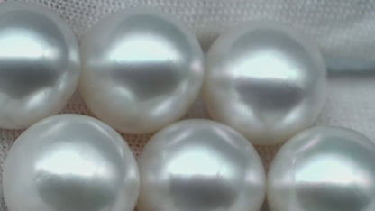 12-13mm  Near Round South Sea Pearl with Amazing Luster and Natural White Color No Blemish, Loose Single Pice Undrilled, SKU # 1961SS