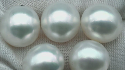 12-13mm  Near Round South Sea Pearl with Amazing Luster and Natural White Color No Blemish, Loose Single Pice Undrilled, SKU # 1967SS