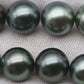 9-10mm AAA High Quality Round Tahitian Pearl in Natural Color and Very Nice Luster, Single Piece Loose Undrilled, SKU # 2085TH