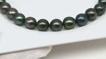 11-12mm Tahitian Pearls, 16” Full Strand, Undrilled (No Hole), Natural Color, High Luster, SKU # 3057TH
