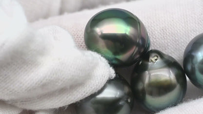 13-14mm Tahitian Pearl in Gorgeous High Luster and Natural Color, Single Piece Undrilled for Making Jewelry, SKU #2430TH