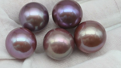 16-18mm XL Edison Pearl Round Natural Lavender Colors with High Luster, Undrilled, Half Drilled, Full Drilled, or Larger Hole, SKU # 1768EP