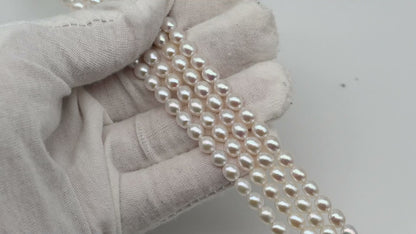 AAA 5-5.5mm Rice Pearl in Natural White Color with Amazing High Lusters, SKU # 2440FW