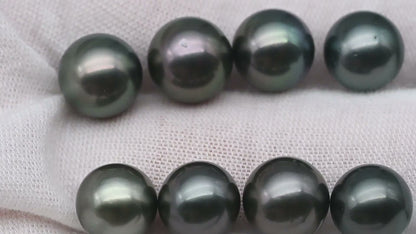 10-11mm Tahitian Pearl Round with High Luster and Natural Color in with Minor Blemishes, Loose Single Piece Undrilled, SKU #2089TH