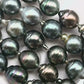 11-12mm Multicolor Drop Tahitian Pearl Bead with High Luster, In Full Strand with Blemishes for Jewelry Making, SKU # 1870TH