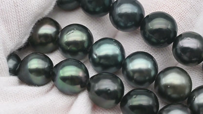 9-10mm Multicolor Round Tahitian Pearl Bead with High Luster, In Full Strand for Jewelry Making, SKU # 2063TH