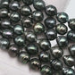 8-9mm Drop Tahitian Pearl in Full Strand with Natural Color and High Luster, For Jewelry Making with  Minor Blemishes, SKU # 2386TH