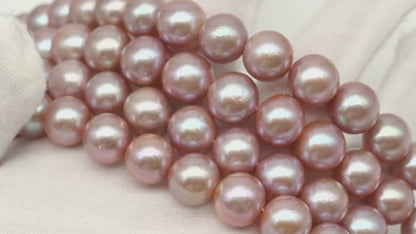 10-12mm Edison Pearl in Full Strand, Freshwater Pearl in Natural Colors with High Luster, Pre-Strung for Jewelry Making, SKU # 3119EP