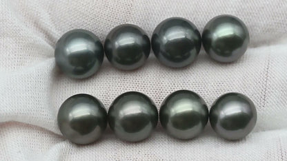 10-11mm High Quality Round Tahitian Pearl in Natural Color and Very Nice Luster, Single Piece Loose Undrilled, SKU # 2088TH