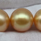 13-14mm Round Golden South Sea Pearl in Natural Color with High Luster, Undrilled Single Piece for Jewelry Making, SKU # 1830GS