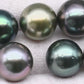 13-14mm Colorful Tahitian Pearl Single Piece Round in Natural Color and High Luster with Blemishes, Loose Undrilled, SKU # 1978TH