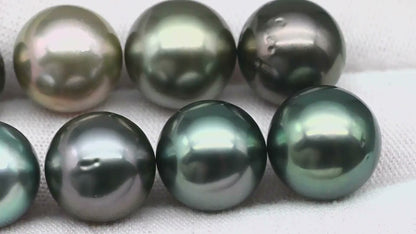 12-13mm Tahitian Pearl Round with High Luster and Natural Color with Blemishes, Loose Single Piece Undrilled, SKU # 1974TH