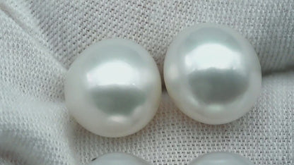 11-12mm  Near Round South Sea Pearl with Amazing Luster and Natural White Color No Blemish, Loose Single Pice Undrilled, SKU # 1965SS