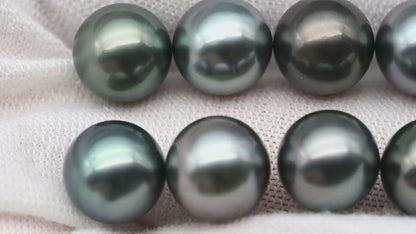 8-9mm AAA High Quality Round Tahitian Pearl in  Natural Color and Very Nice Luster, Single Piece Loose Undrilled, SKU # 2083TH