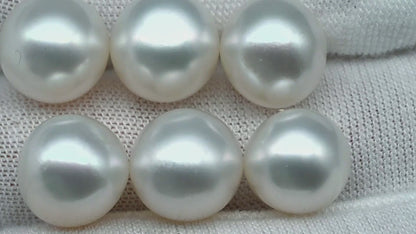 10-11mm  Near Round South Sea Pearl with Amazing Luster and Natural White Color, Loose Single Pice Undrilled, SKU # 1959SS