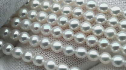 3-3.5mm Freshwater Pearls Near Round Pearl Beads, White Color With Very Nice Luster, Seed Pearls, Full Strand, SKU# 1963FW