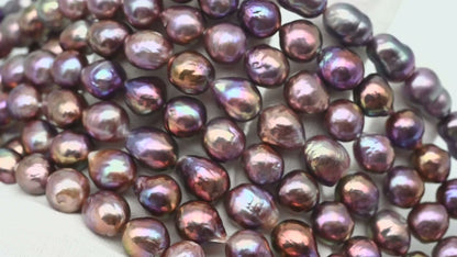 9-11mm Edison Pearl in Full Strand, Freshwater Pearl in Natural Colors with High Luster, Pre-Strung for Jewelry Making, SKU # 3107EP