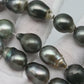 11-12mm Tahitian Pearl Drop in Full Strand with All Natural Color with High Luster for Jewelry Making, SKU# 2283TH