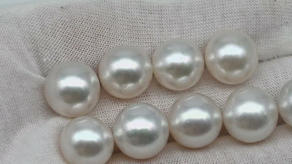 12-13mm White South Sea Pearl Round with  Natural Color, One Piece Loose Undrilled for Jewelry Making, SKU # 3239WS