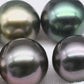 12-13mm Tahitian Pearl Round with High Luster and Natural Color with Minor Blemishes, Loose Single Piece Undrilled, SKU # 1976TH