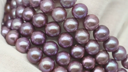 10-12mm Edison Pearl in Full Strand, Freshwater Pearl in Natural Colors with High Luster, Pre-Strung for Jewelry Making, SKU # 3118EP