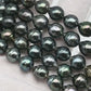 8-9mm Drop Tahitian Pearl in Full Strand with Natural Color and High Luster, For Jewelry Making with  Minor Blemishes, SKU # 2385TH