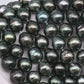 9-10mm Tahitian Pearl in Full Strand with All Natural Color with High Luster and Minor Blemishes for Jewelry Making, SKU# 2286TH