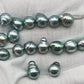 8-11mm Tahitian Pearl Drop with High Luster and Natural Color in Silver Blue with Minor Blemish, Loose Single Piece Undrilled, SKU # 2070TH