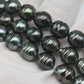 9-10mm Drop Tahitian Pearl in Full Strand with Natural Color and High Luster, For Jewelry Making with  Minor Blemishes, SKU # 2394TH