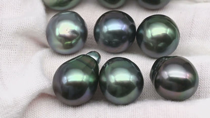 12-13mm Tahitian Pearl in Intense High Luster and Natural Color, Loose Single Piece Undrilled for Making Jewelry, SKU #2429TH