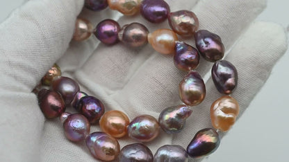 9-10mm Edison Pearl Strand with Amazing High Luster and All Natural Colors, SKU # 2463EP