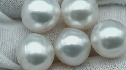 12-13mm South Sea Pearl Near Round in Natural White Colors and Beautiful Luster with Minor Blemish, Undrilled Single Piece, SKU # 1969SS