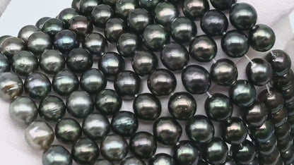 9-10mm Tahitian Pearl in Full Strand with All Natural Color with High Luster and Blemishes for Jewelry Making, SKU# 2277TH