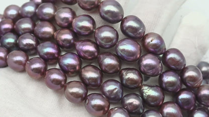 9-11mm Edison Pearl in Full Strand, Freshwater Pearl in Natural Colors with High Luster, Pre-Strung for Jewelry Making, SKU # 3115EP