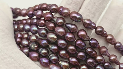 9-11mm Edison Pearl in Full Strand, Freshwater Pearl in Natural Colors with High Luster, Pre-Strung for Jewelry Making, SKU # 2851ED