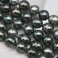 9-10mm Drop Tahitian Pearl in Full Strand with Natural Color and High Luster, For Jewelry Making with  Minor Blemishes, SKU # 2392TH