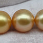 12-13mm Round Gold South Sea Pearl in Single Piece Undrilled, All Natural Color with High Luster for Jewelry Making, SKU # 1831GS