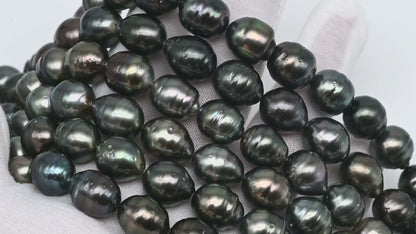 11-12mm Tahitian Pearl Full Strand with Minor Blemishes, Natural Colors, SKU # 3368TH