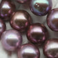 11-14mm Metallic Edison Pearl Round with High Luster, Dark Purple or Lavender Natural Color with Blemishes for Jewelry Making, SKU # 1670EP