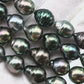 9-10mm Drop Tahitian Pearl in High Luster and Natural Color with Blemishes for Jewelry Making in Full Strand, SKU # 1710TH