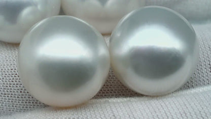 15-16mm Huge Size of South Sea Pearl Near Round in Natural White Colors and Beautiful Luster, Undrilled Single Piece, SKU # 1956SS