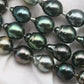 9-10mm Drop Tahitian Pearl Bead with High Luster, In Full Strand with Blemishes for Jewelry Making, SKU # 1857TH