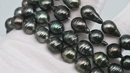 9-10mm Tahitian Pearl in Full Strand with All Natural Color with High Luster for Jewelry Making, SKU# 2289TH