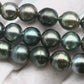 9-10mm Multicolor Near Round Tahitian Pearl Bead with High Luster, In Full Strand with Blemishes for Jewelry Making, SKU # 1861TH